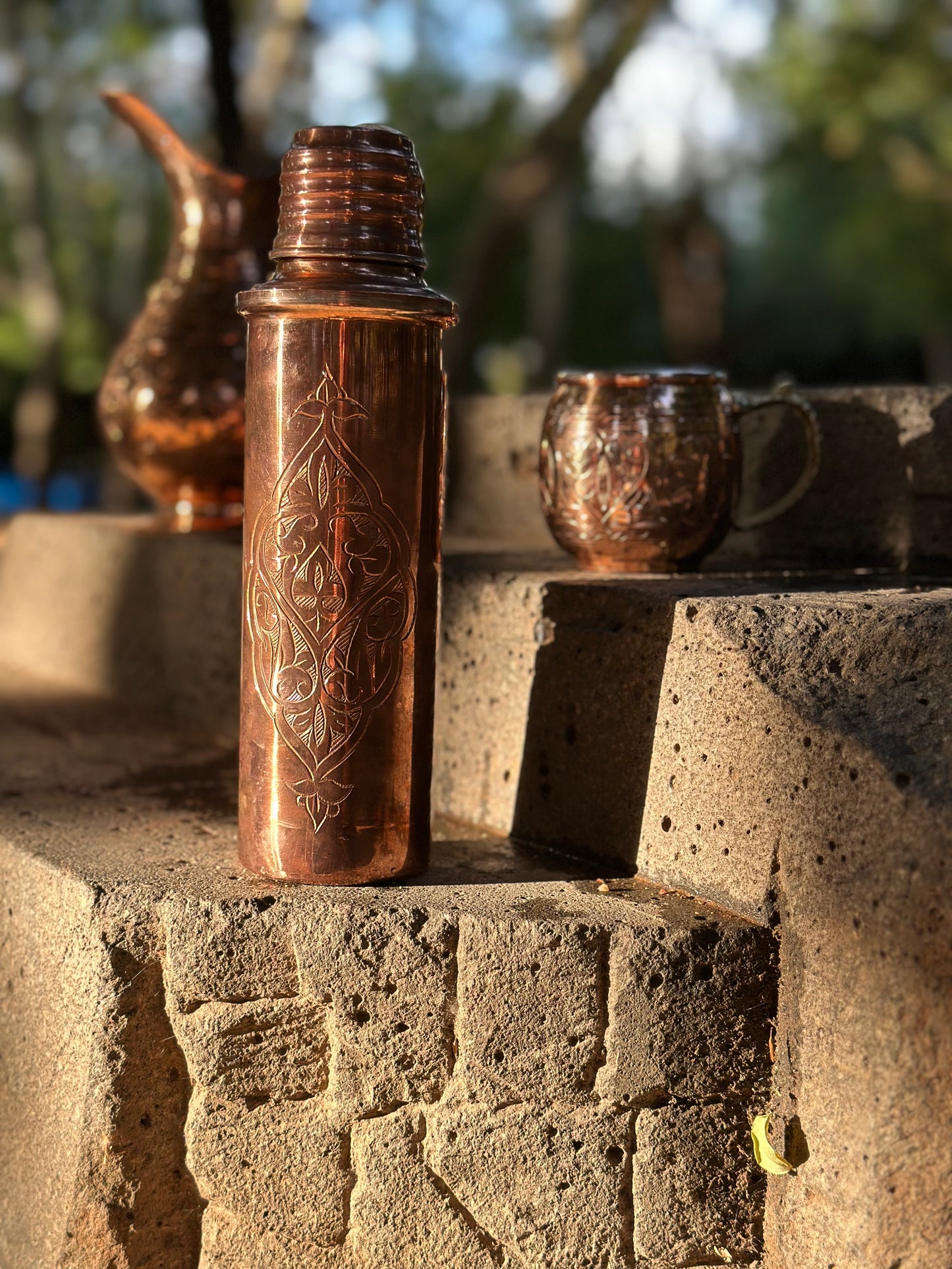 Kalaylı Saf Bakır Matara (750ml)