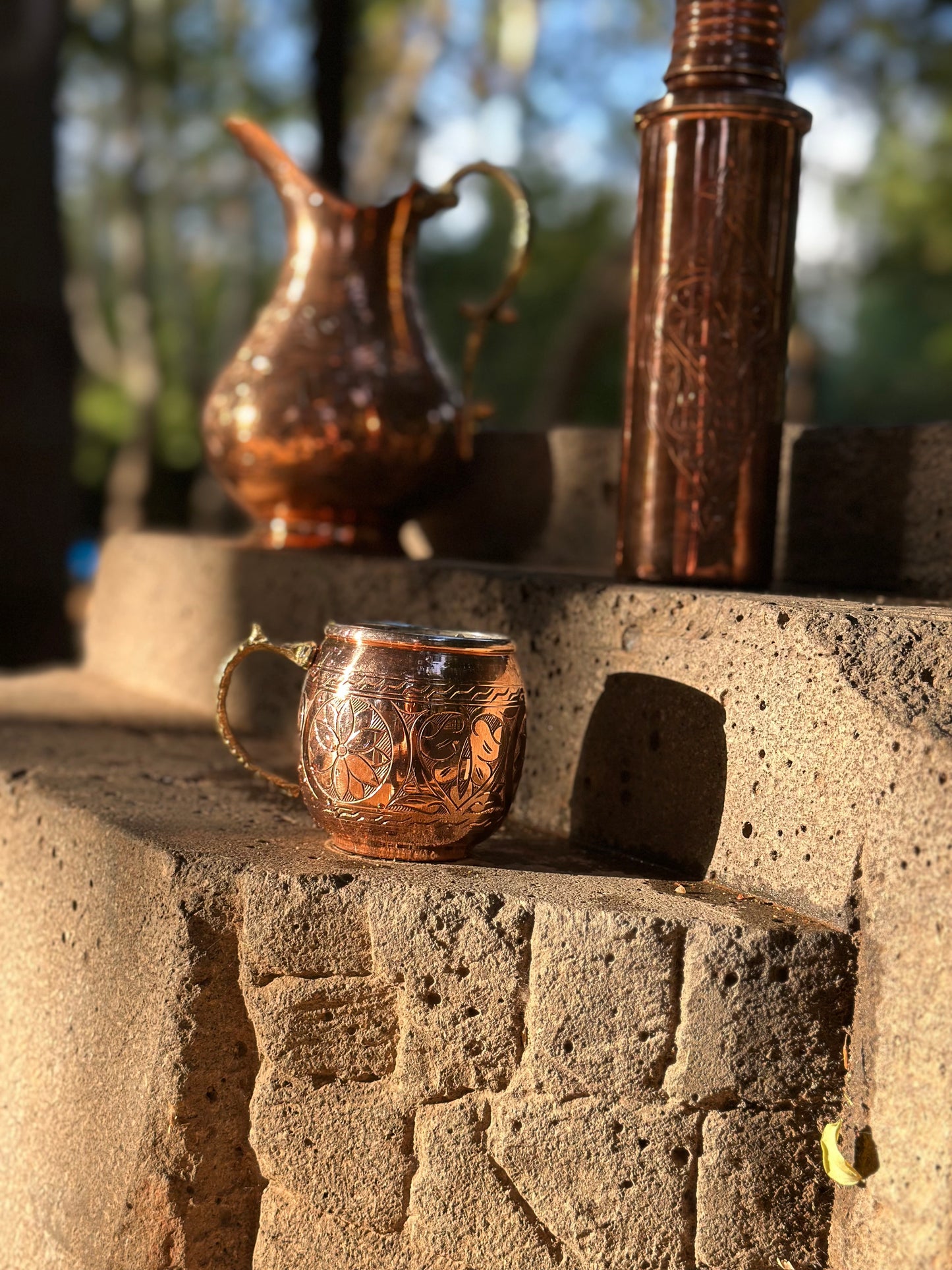 Bakır İşlemeli Bardak(300 ml)