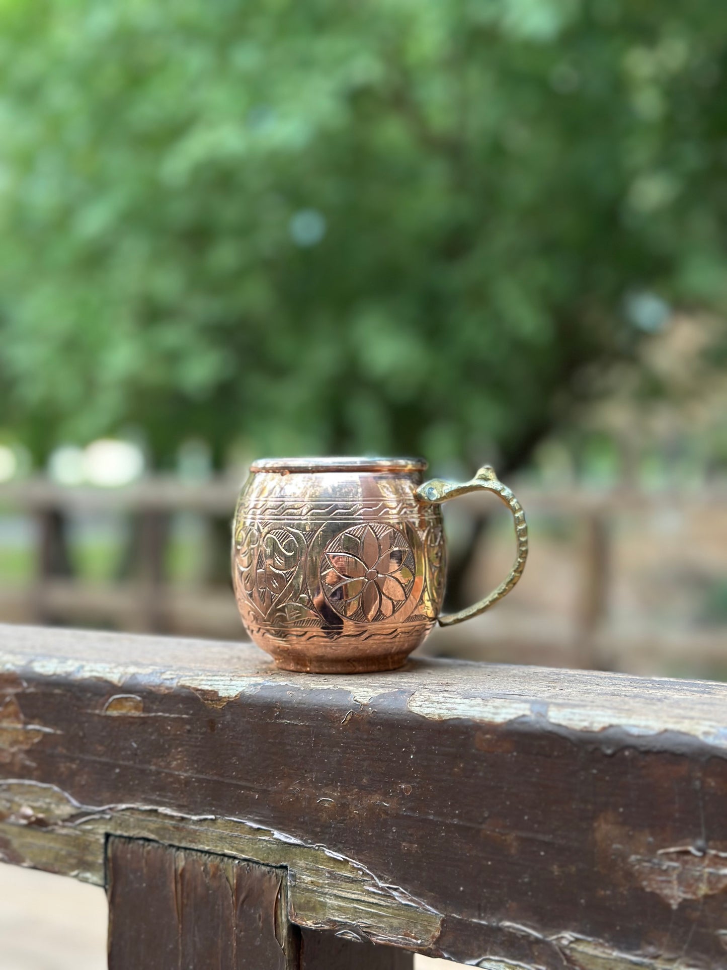 Bakır İşlemeli Bardak(300 ml)
