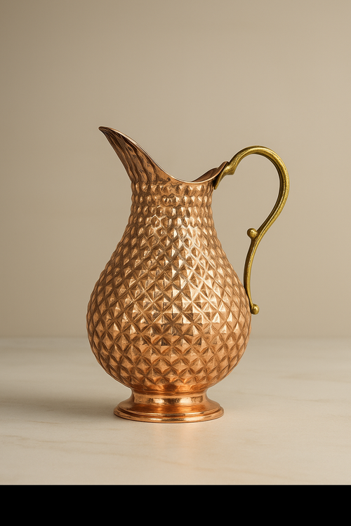 Diken Kalaylı Saf Bakır Sürahi(1,5 Lt)